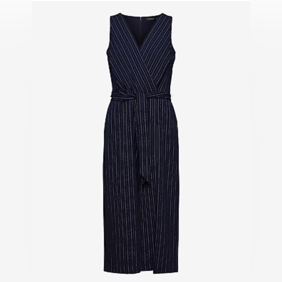 Navy Pin Stripe Ralph Lauren Jumpsuit - Picture 3 of 9